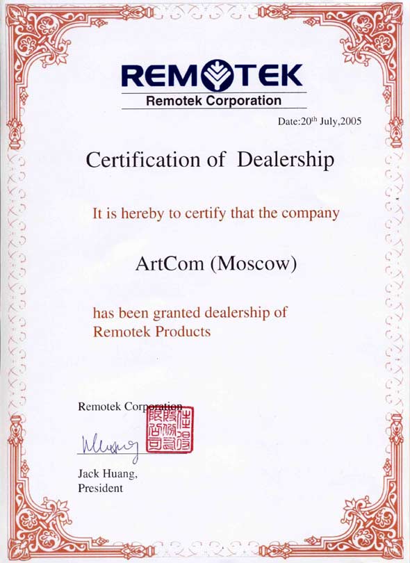    -    Remotek Corporation